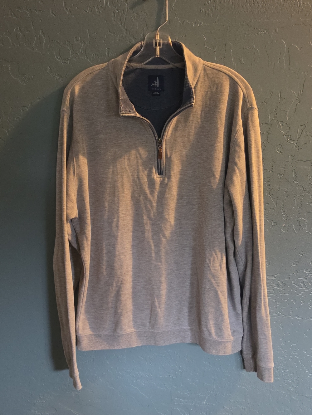 johnnie-O Gray Quarter-Zip Pullover Sweatshirt